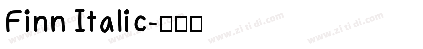 Finn Italic字体转换